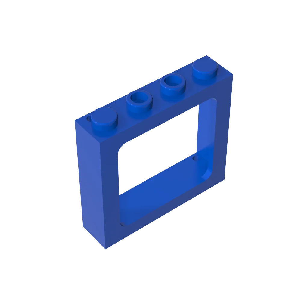 Gobricks Window 1 x 4 x 3 Train with Shutter Holes and Solid Studs on Ends | Compatible Building Block
