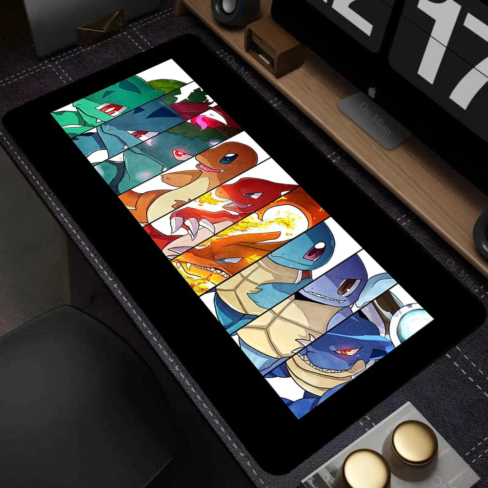 Mouse Pad Gamer XXL Mouse Mat P-pokemon Desk Mats Table of Office Carpet Gamer Natural Rubber Mice Pad Lockrand Mousepad 90x40cm
