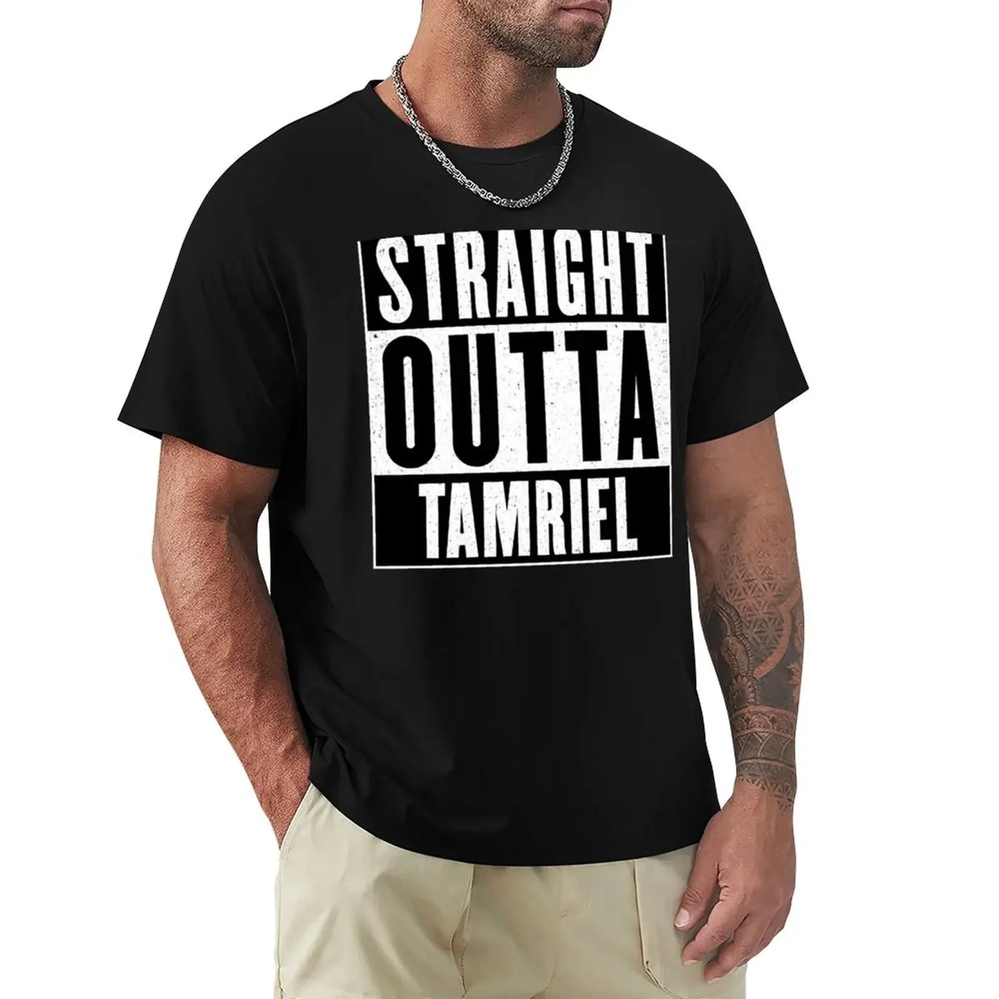 Straight Outta Tamriel T-Shirt cute tops sweat mens t shirt