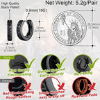 Stainless Steel Norwegian Viking Rune Hoop Earrings For Men Woman Unisex 12 Mm Huggie Hoop Religious Earring Jewelry