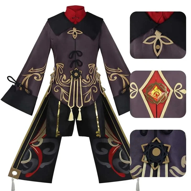 Hutao Cosplay Femme Halloween Costume Anime vêtements pour femmes Disfraz Mujer Adulta pour adultes Ropa Para Hu Tao tenues