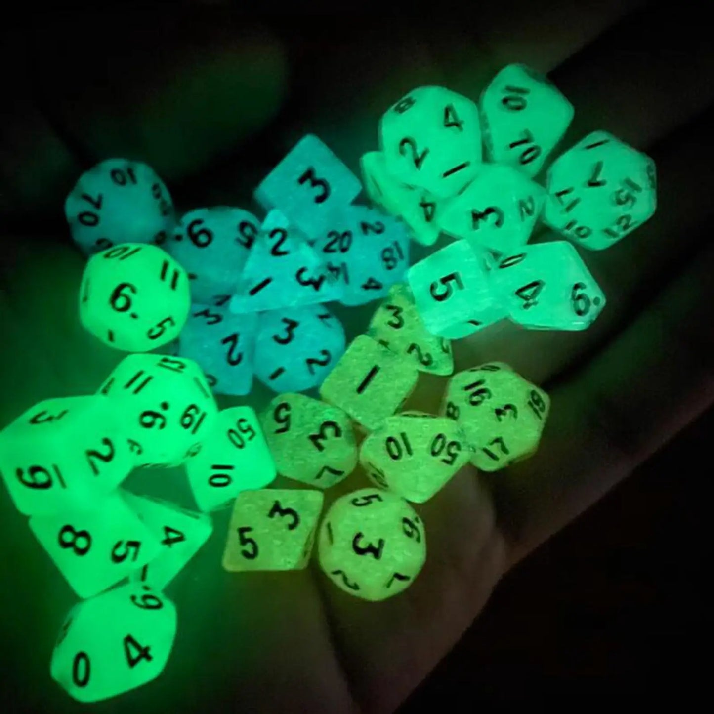 7Pcs Luminous Dices Set Polyhedral Dices for Party Game Card Game Board Game