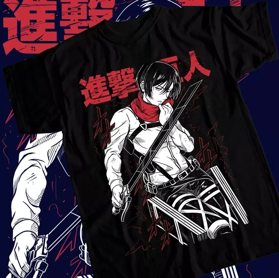 Levi Ackerman T-shirt: Attack on Titan Cotton Streetwear