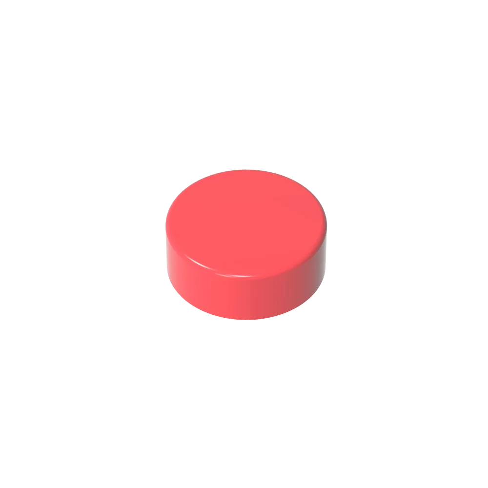 Gobricks GDS-612 Flat Tile 1x1 Round | Compatible Building Block