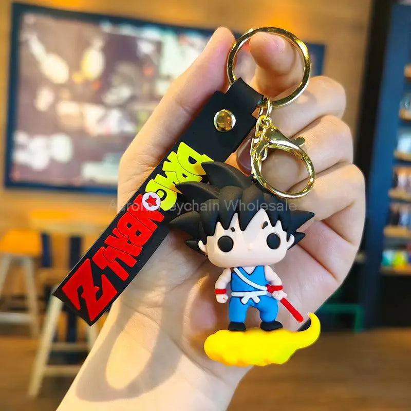 Dragon Ball Z Anime Keychain Super Saiyan Goku Master Roshi Buu Gohan Accessories Car Key Chains