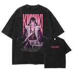 Bleach Aizen Sousuke Harajuku Washed Graphic T-Shirt