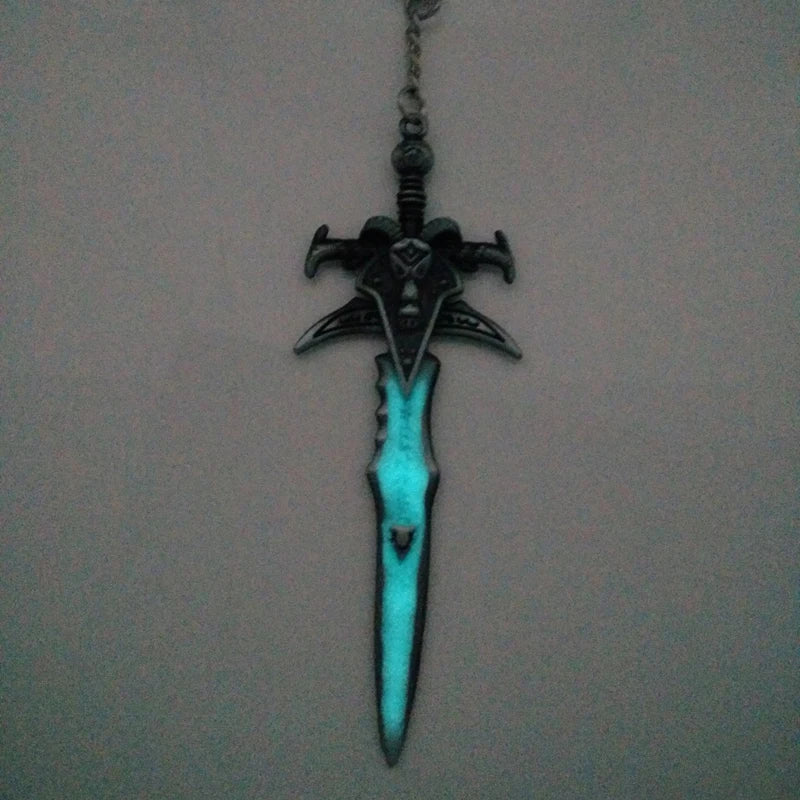 Hot Game Jewelry WOW World of Warcraft HearthStone Keychain Lich King Frostmourne Sword Hammer Axe Weapon Metal Key Chains