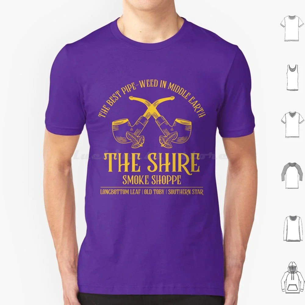The Shire Smoke Shoppe t-shirt 6Xl coton Cool Tee Tolkien fantaisie Gandalf Frodon la terre du milieu Aragorn Bilbo anneau le Jrr