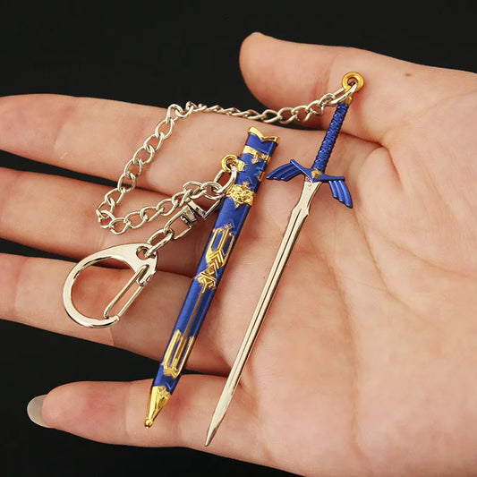 Jeu Zelda Link maître épée porte-clés Cosplay alliage ouvrable épées pendentif accessoires porte-clés accessoires porte-clés cadeau de noël