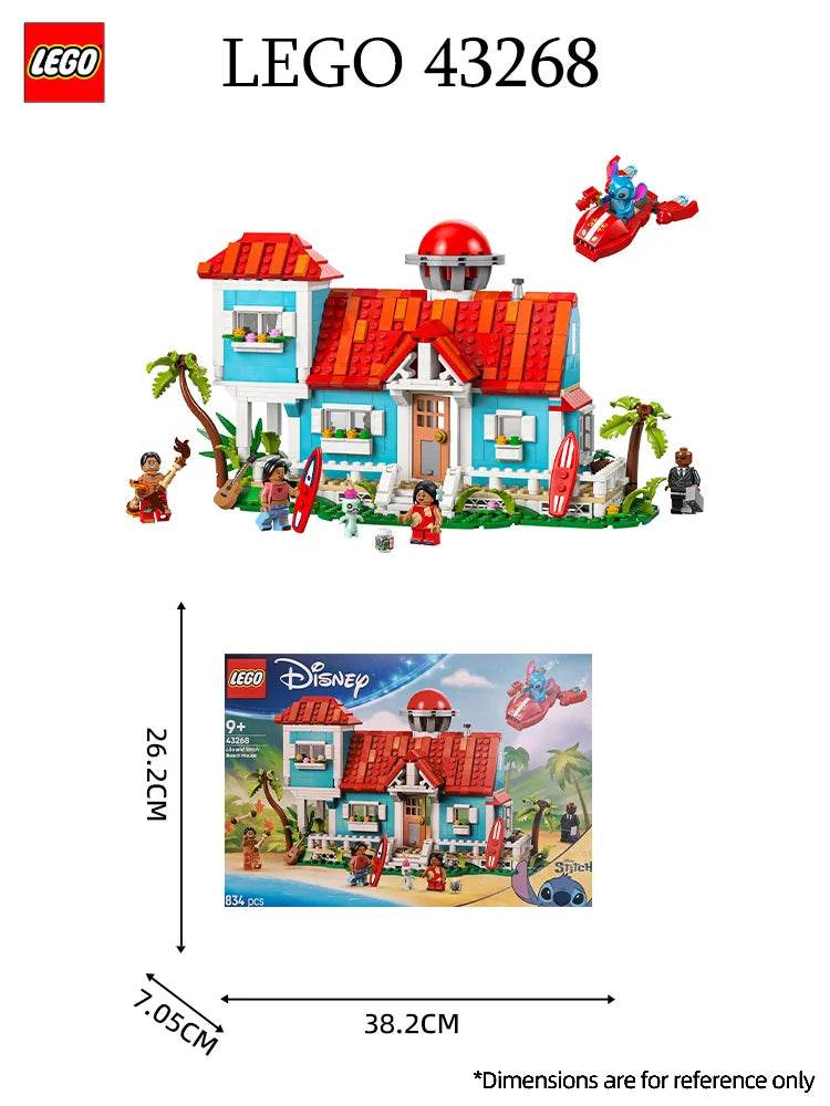 Lego Disney Series 43268 Lilu and Stitch's Beach Vacation House Building Toy Building Blocks - Lego 43268