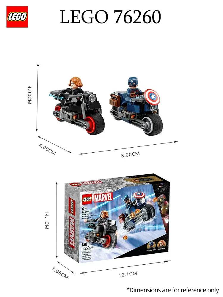 LEGO 76260 Super Heroes Marvel Black Widow and Captain America Touring Toy Blocks - LEGO76260