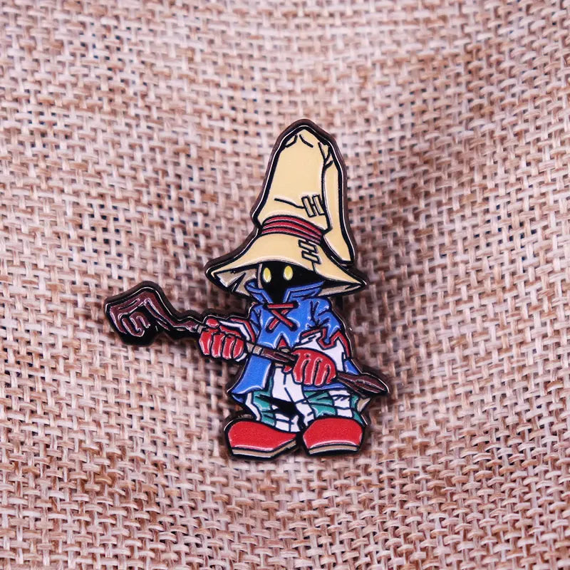 Final Fantasy Black Mage Vivi Enamel Pin Game Badge Brooch Backpack Decoration Jewelry