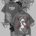 Dark Manga Pattern T-Shirt Japanese Anime Streetwear