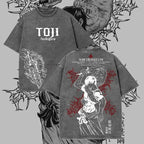Dark Manga Pattern T-Shirt Japanese Anime Streetwear