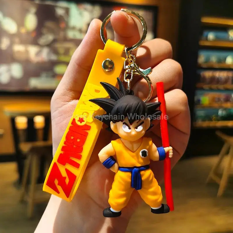 Dragon Ball Z Anime Keychain Super Saiyan Goku Master Roshi Buu Gohan Accessories Car Key Chains