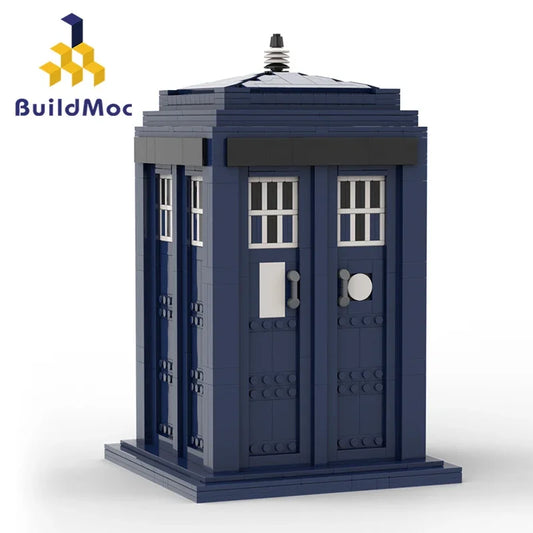 BuildMoc Doctor Time And Relative Dimension in Space Tardised Portal Building Blocks Set Whoed Travel Door Bricks Toys Kid Gifts