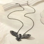 1pcs Vintage Necklace For Men And Women Creative Owl Pendant Wings Flying Holiday Jewelry