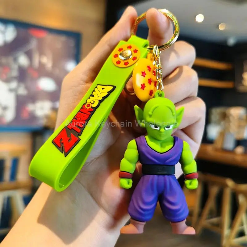 Dragon Ball Z Anime Keychain Super Saiyan Goku Master Roshi Buu Gohan Accessories Car Key Chains