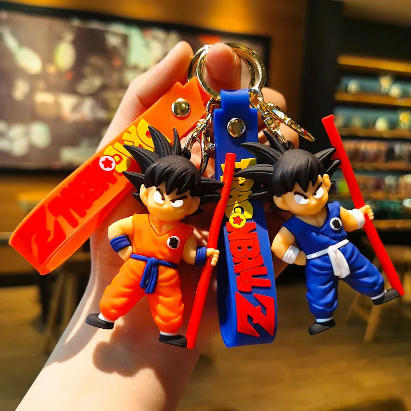 Dragon Ball Z Anime Keychain Super Saiyan Goku Master Roshi Buu Gohan Accessories Car Key Chains