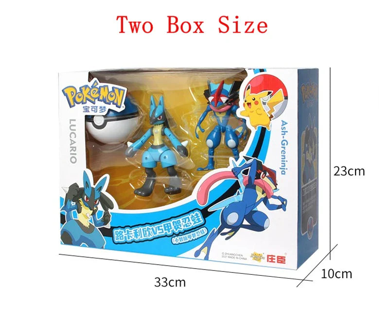 Pokemon Pokeball Anime Figures Toys, Pikachu Gengar Dragonite Snorlax Lapras Pocket Pokeball Toys