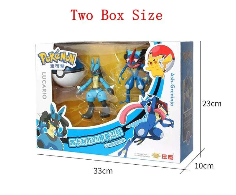 Pokemon Pokeball Anime Figures Toys, Pikachu Gengar Dragonite Snorlax Lapras Pocket Pokeball Toys
