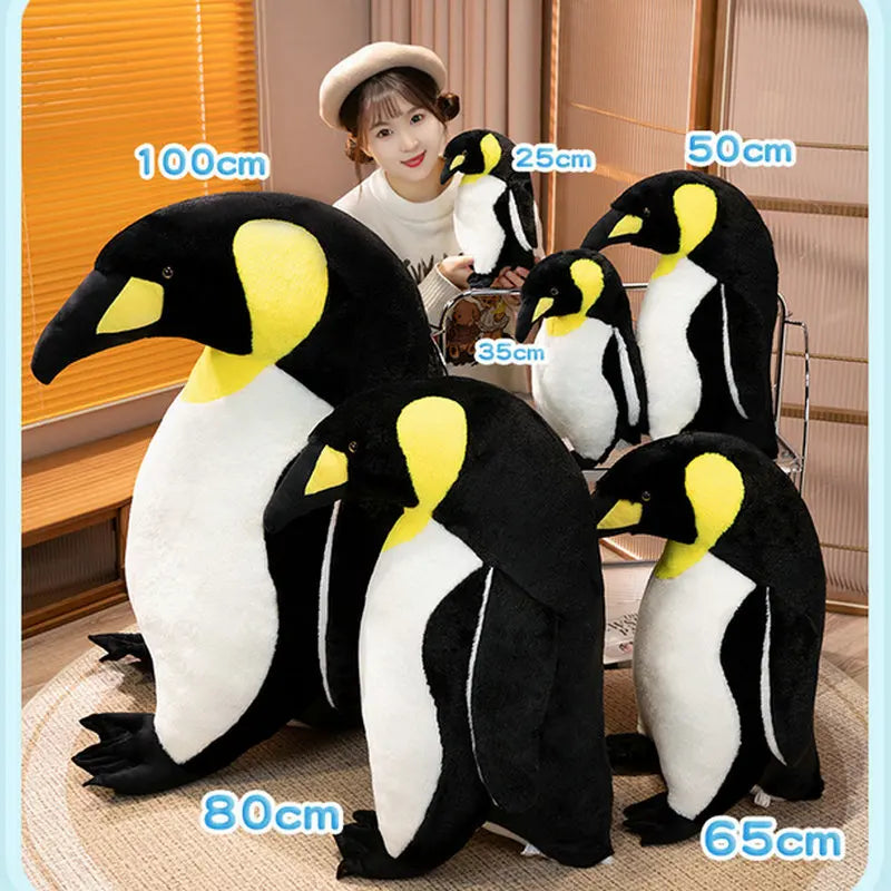 Realistic Penguin Plush Stuffed Animal – Soft Penguin Pillow Toy for Kids & Adults