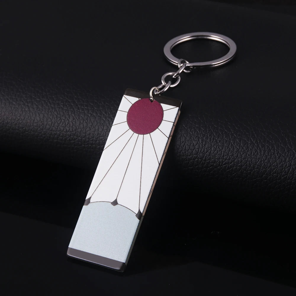 Porte-clés Demon Slayer en acrylique, Kamado Tanjirou, tendance, pour femmes et hommes, cadeau de décoration, bijoux de voiture