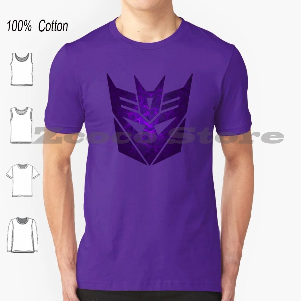 Camiseta 100% algodón hombres mujeres patrón personalizado Megatron Autobot transformar coche avión Robot púrpura Scorpion tiendas