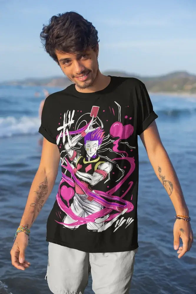 Hisoka Shirt: Hunter x Hunter Manga Strip Anime Soft Tee