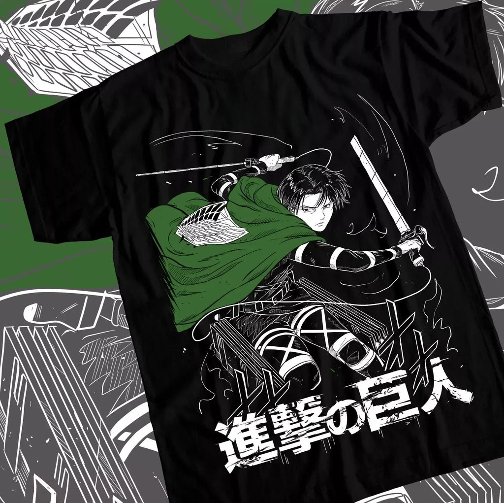 Levi Ackerman T-shirt: Attack on Titan Cotton Streetwear