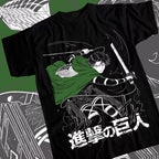 Levi Ackerman T-shirt: Attack on Titan Cotton Streetwear