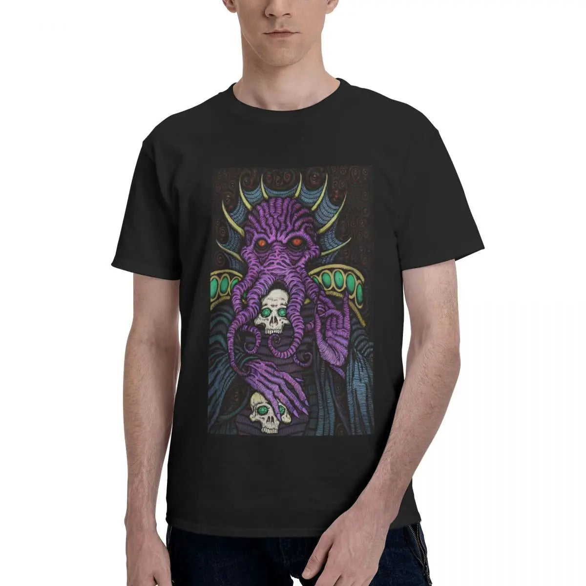 Men DnD Mind Flayer T Shirt Game Cotton Clothing Novelty Short Sleeve O Neck Tee Shirt Original T-Shirt