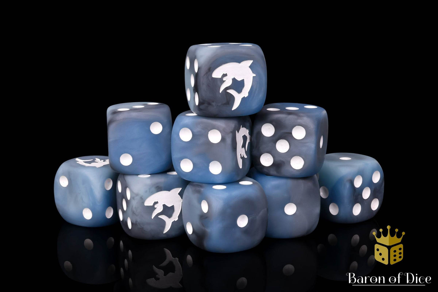Carcharodon "Great White Shark" - Void Grey Dice
