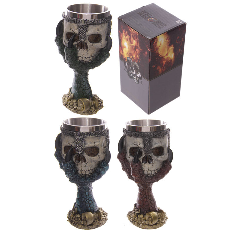 Decorative Dragons Claw and Skull Goblet SK203-0