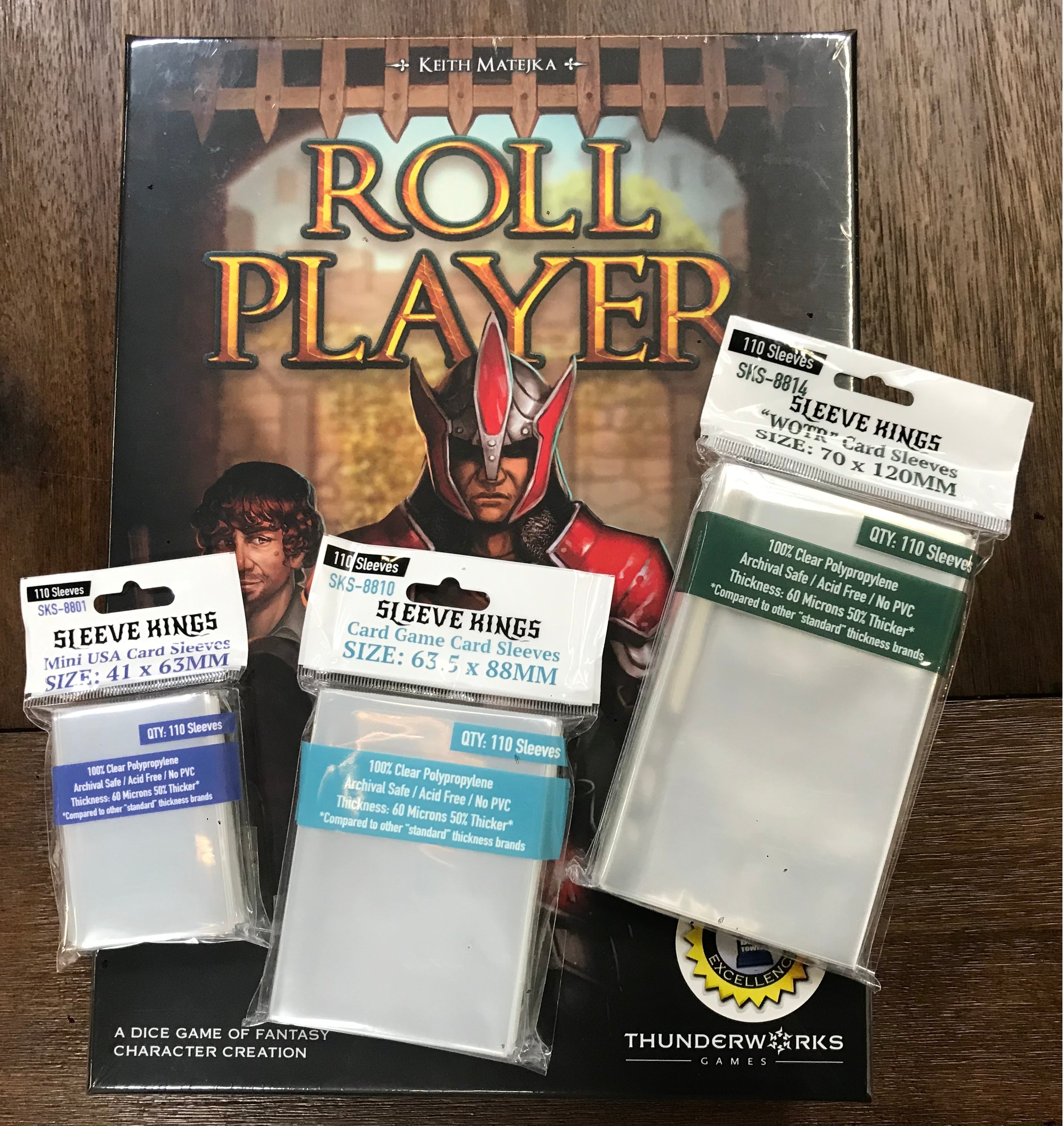 "ROLL PLAYER - Fiends & Familiars" Expansion Compatible Sleeve Bundle (8803 X 1 + 8810 X 1 + 8814 X 1)