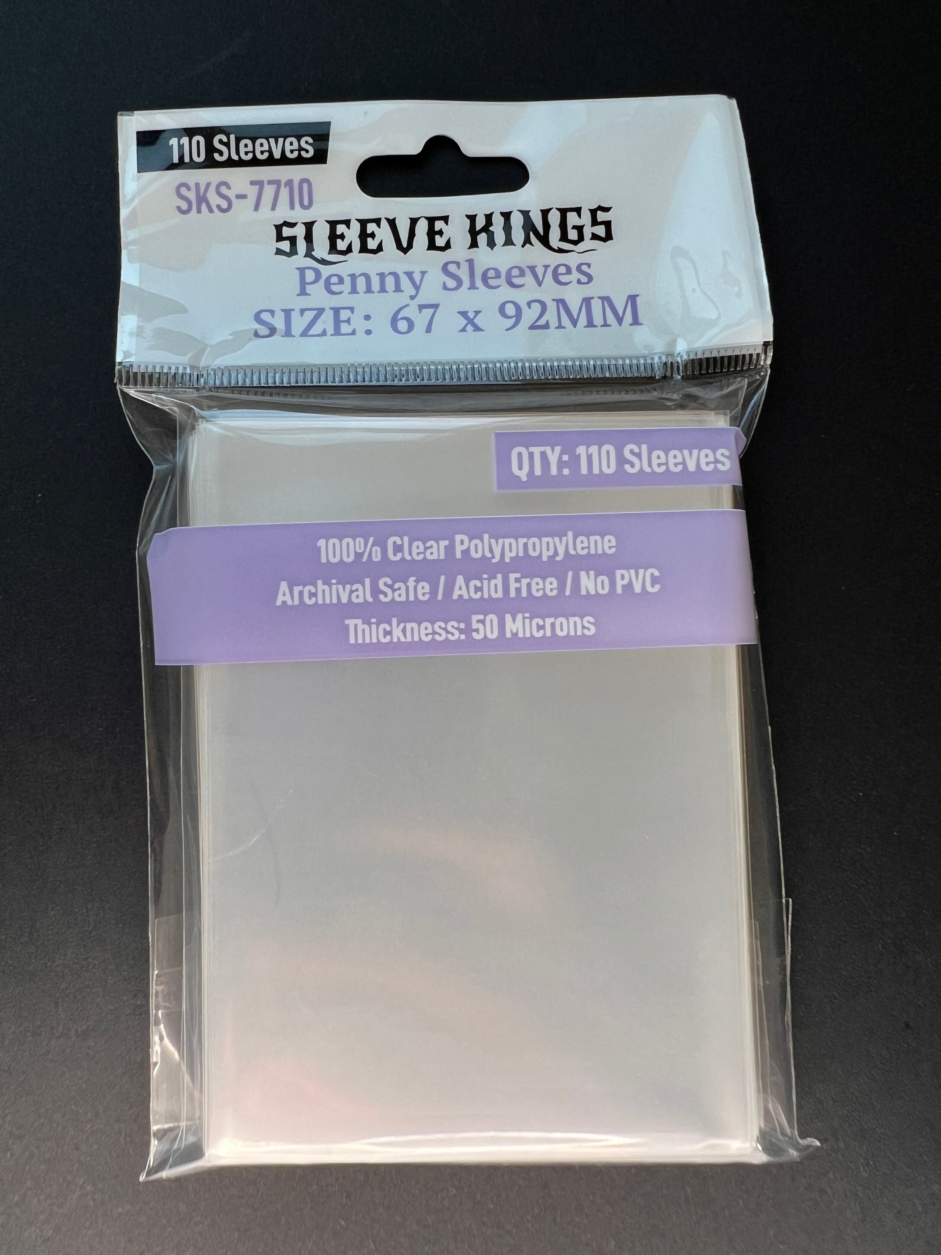 Penny Card Game Card Sleeves (67x92mm) - 110 Pack, 50 Microns, SKS-7710
