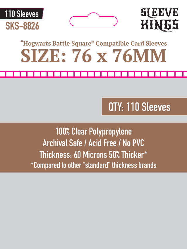 "Harry Potter: Hogwarts Battle" + Expansion Compatible Sleeve Bundle (8810 X 3 + 8826 X 2 + 8828 X 2)