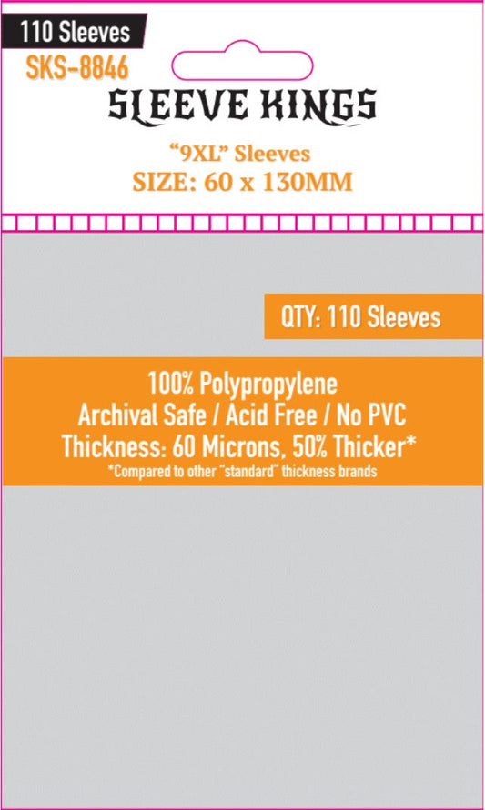 9XL Game Card Sleeves (60x130mm) 110 Pack, 60 Microns, SKS-8846