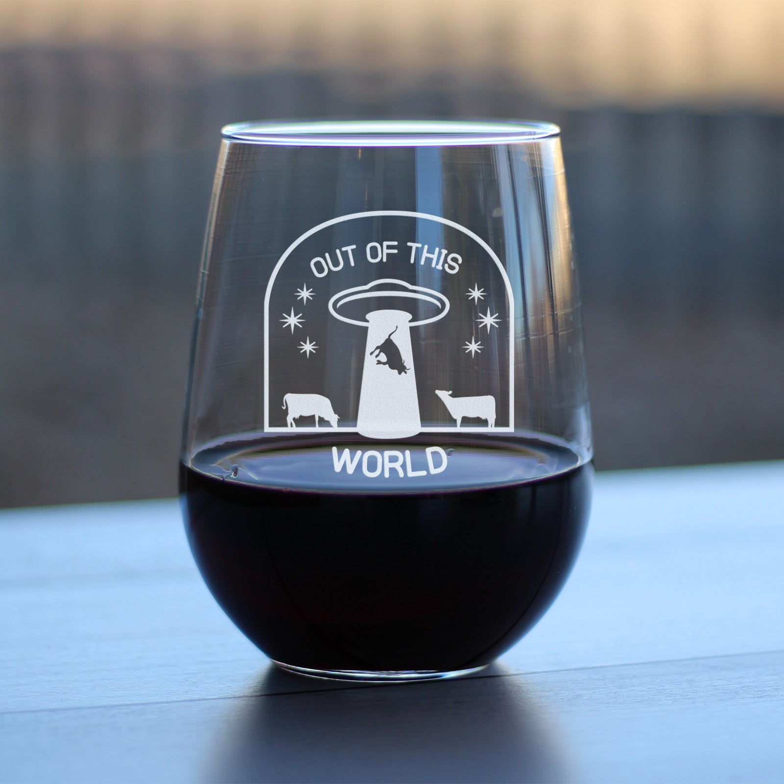 Out of This World - 17 Ounce Stemless Wine Glass
