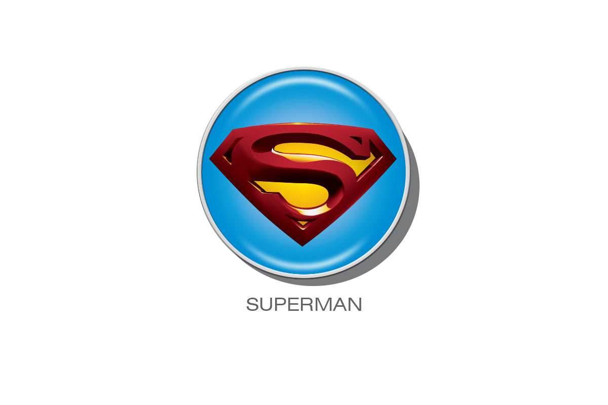 RaceDots: Magnetic Race Number Positioning System 4-Pack (Superman) - 