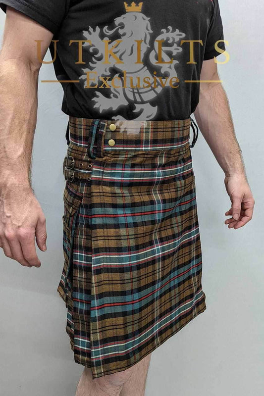 Standard Scottish National Weathered Tartan Utility Kilt - 30 / 22