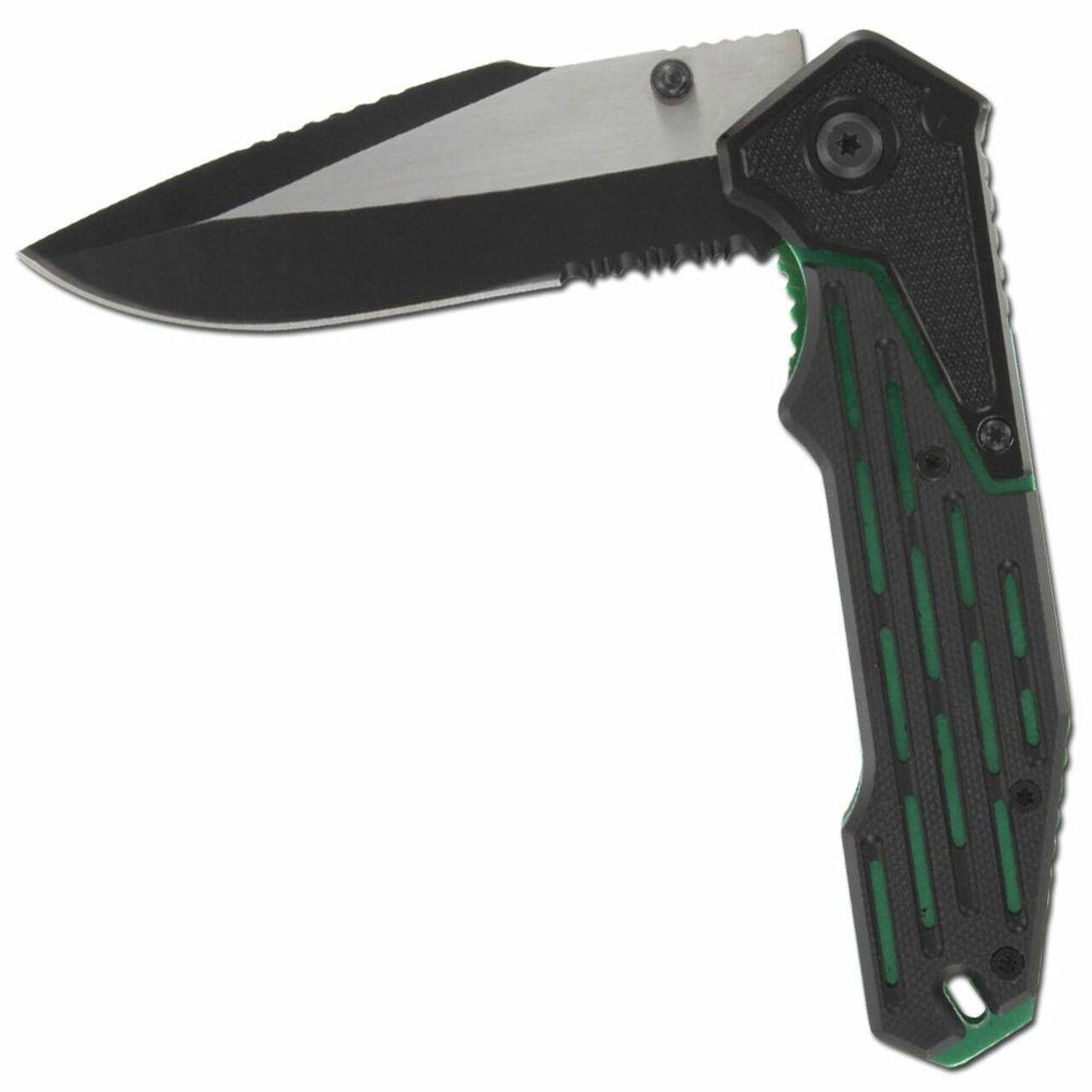 Electrical Charged Green Drop Point Spring Assist Knife-0
