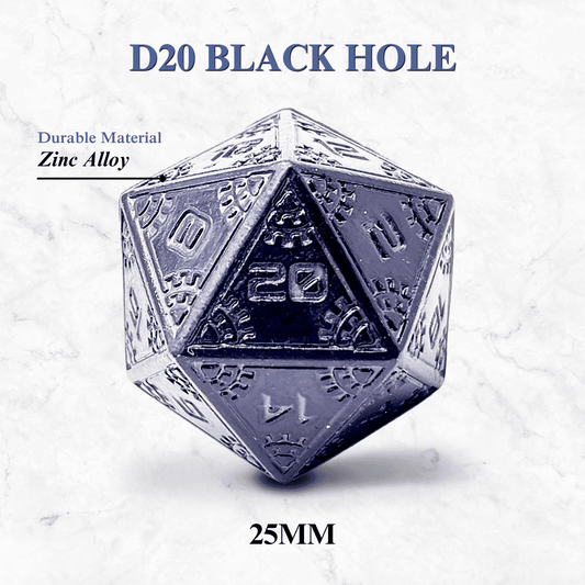 Space Dice Meteor Runestones™ - 25mm D20 - Black Hole - 