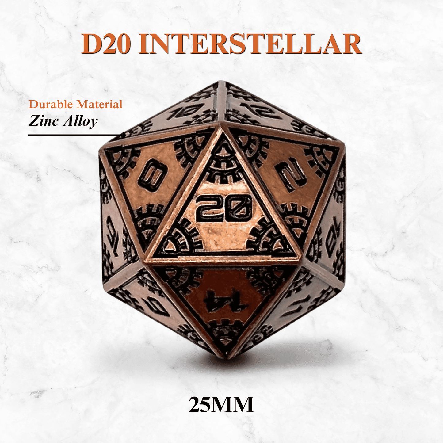 Space Dice Meteor Runestones™ - 25mm D20 - Interstellar - 
