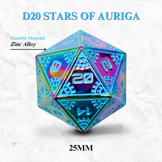 Space Dice Meteor Runestones™ - 25mm D20 - Stars of Auriga - 