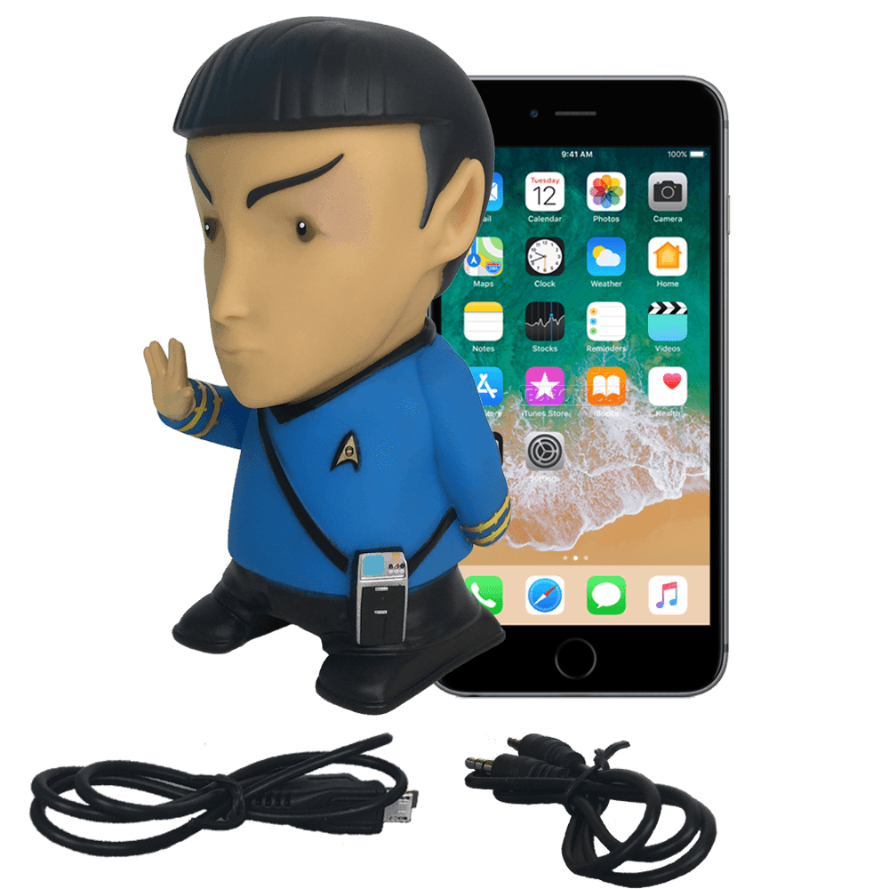 Star Trek: TOS - 6-Inch Mr. Spock Talking Bluetooth® Figure Speaker with Sound Effects - 