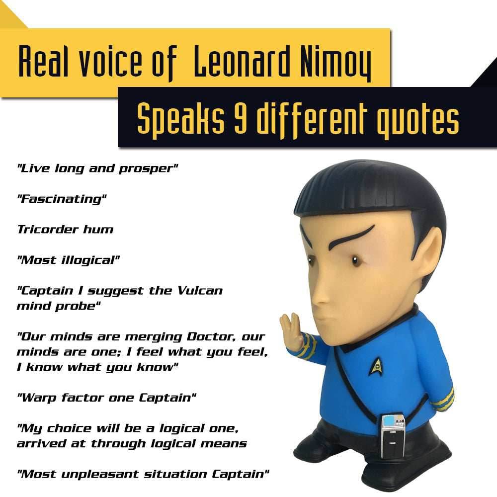 Star Trek: TOS - 6-Inch Mr. Spock Talking Bluetooth® Figure Speaker with Sound Effects - 