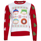 South Park Stan Kyle Cartman Kenny Faces Christmas Sweater - XS