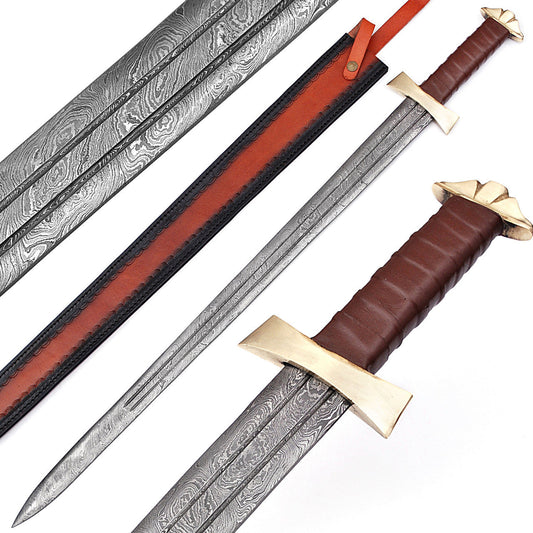 Damascus Viking Warrior Sword-0
