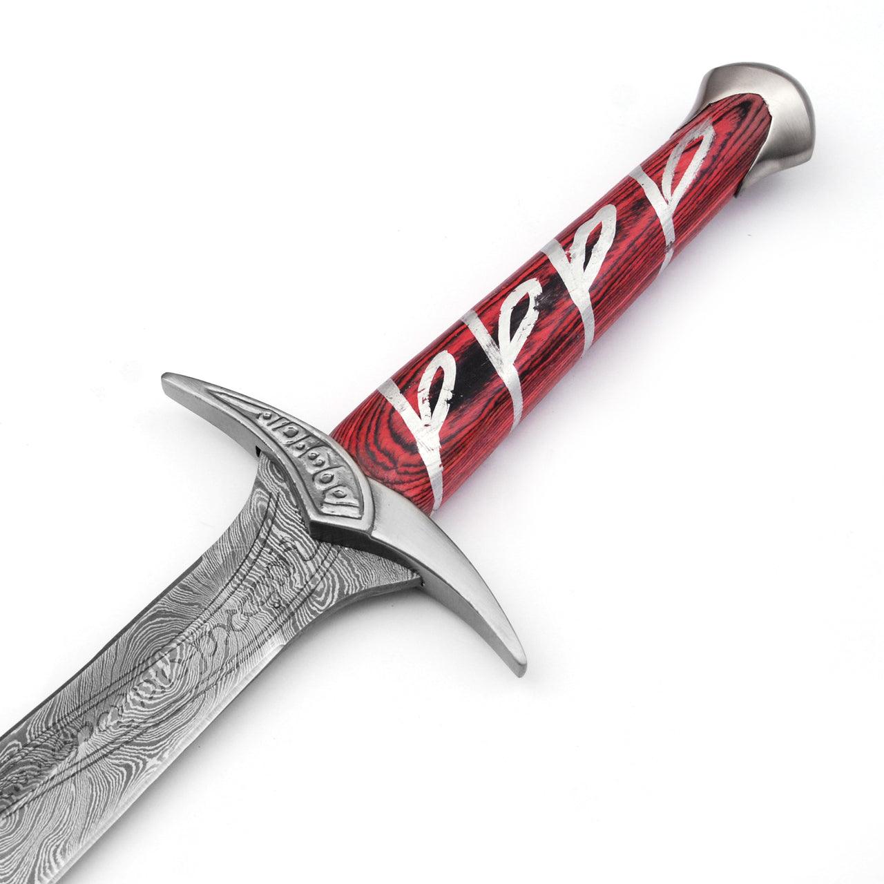 Movie Replica Elven Made Damascus Steel Sword Dagger-4